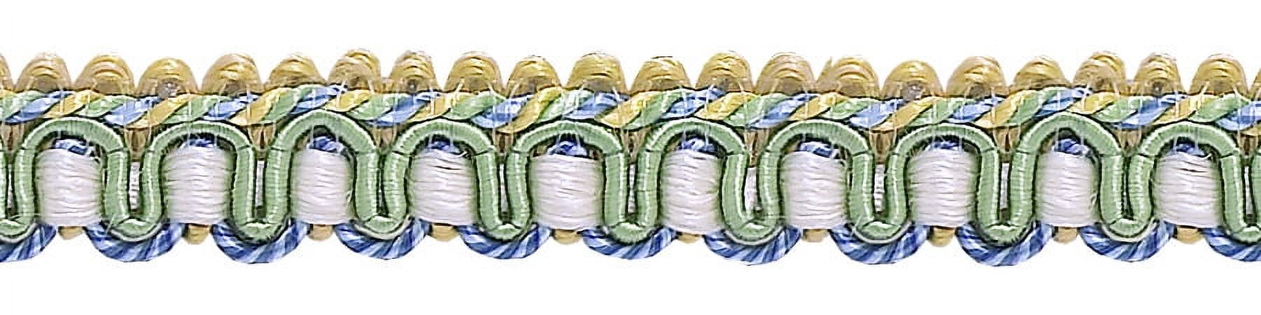 7/8 Inch Black Gimp Braid Trim - Style 0078SGC, Sold By The Yard, Polyester, For Upholstery & Pillows