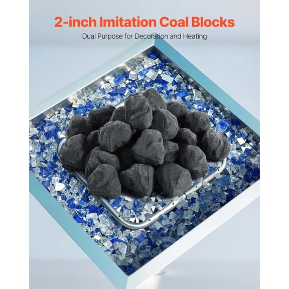 1.2-2.0 Inch 25 Pcs Lava Rocks, Fire Stones for Fire Pit - Natural Volcanic Rock, Reusable Decorative Heating Stones for Indoor/Outdoor Gas Fireplaces, Fire Bowls & Landscaping