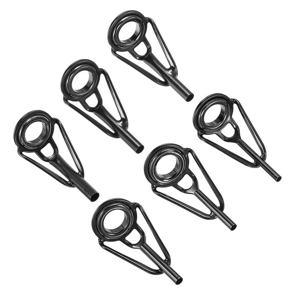 1.2-2.2mm Stainless Steel Fishing Rod Tip Repair Kit, Pole Ring Guide Replacement for Fishing, Black 30 Pack