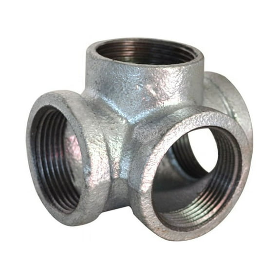 1/2" -2" Galvanized Female Equal 4 Way Connector BSP Standard Thread Hardware Pipe Fittings Malleable