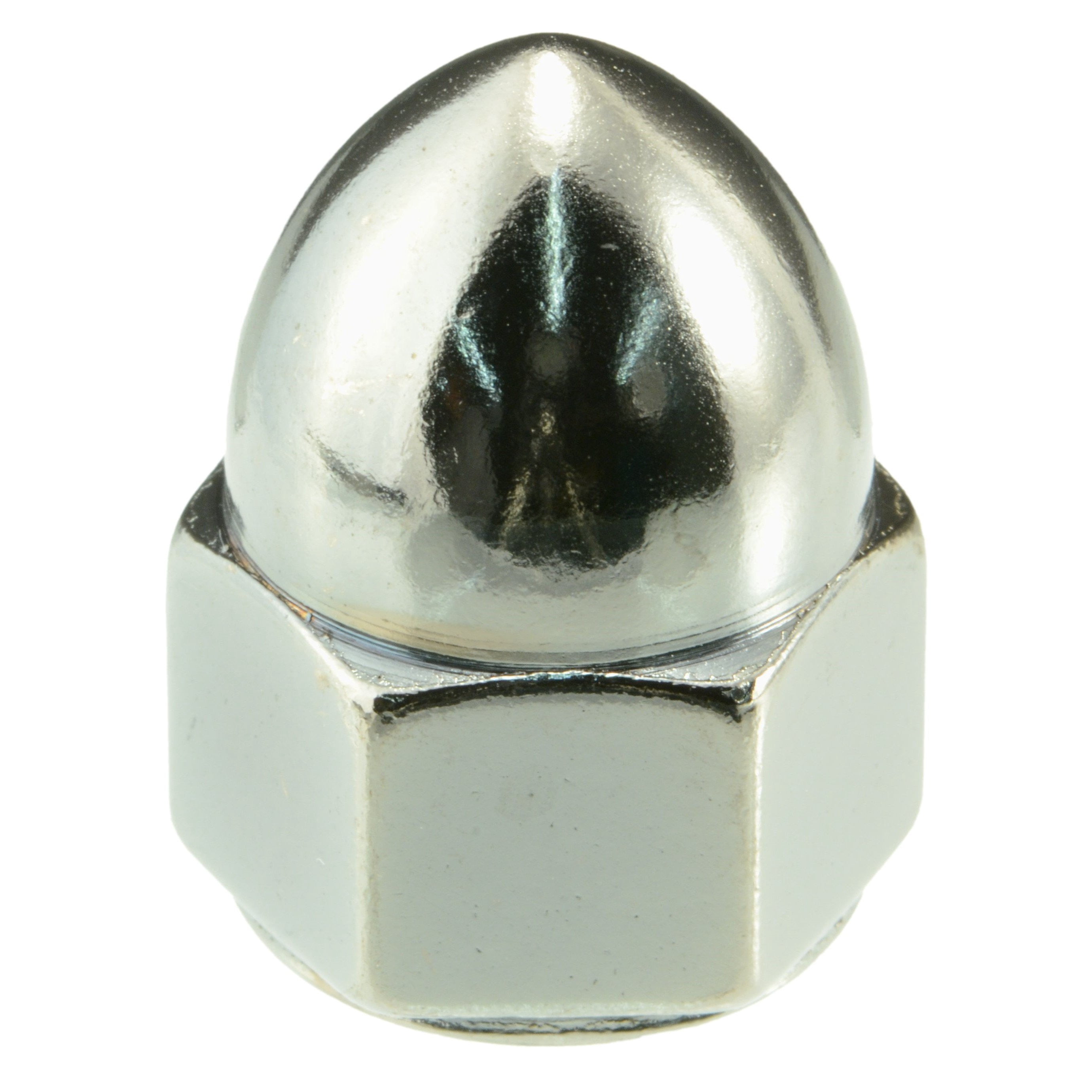 1/2"-20 Black Chrome Plated Steel Fine Thread Acorn Nuts (3 pcs.)