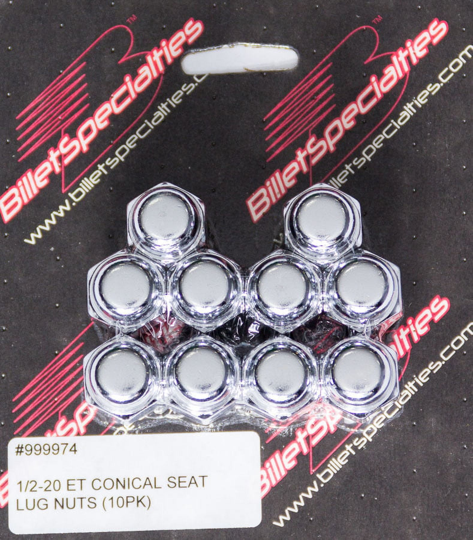 Billet Specialties 1/2-20x1/2 Mag Lug Nuts (10pk) Billet Specialties 1/2-20x1/2 Mag Lug Nuts (10pk)