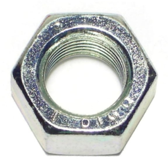 1/2"-20 Plain Steel Fine Thread Left Hand Hex Nuts (10 pcs.)