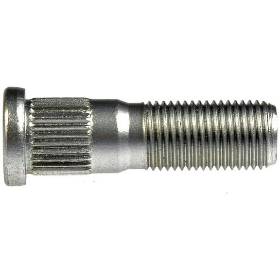 1/2-20 Serrated Wheel Stud - .543 In. Knurl, 1-29/32 In. Length