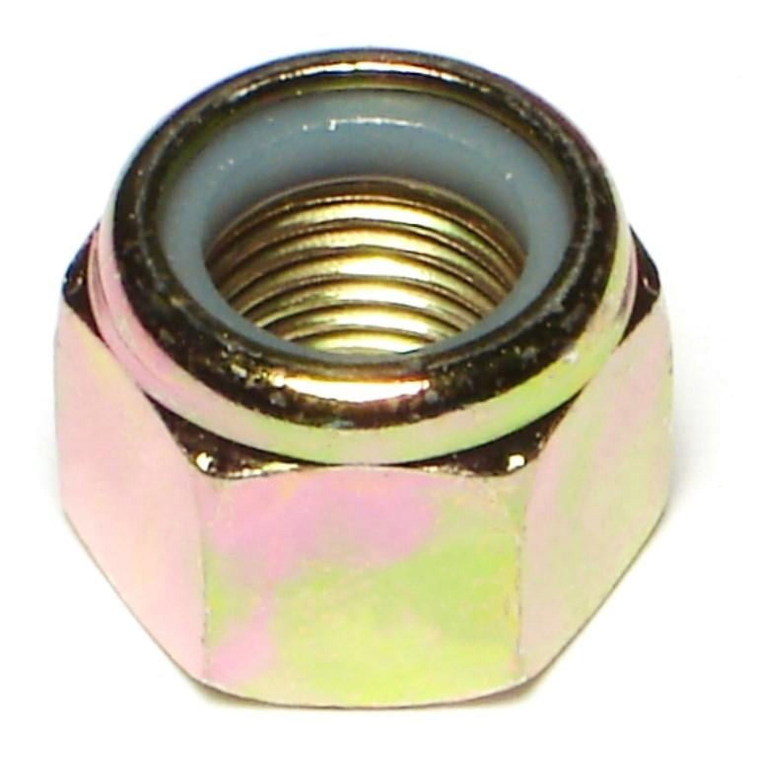 1/2"-20 Zinc Plated Grade 8 Steel Fine Thread Nylon Insert Lock Nuts LNS8-126