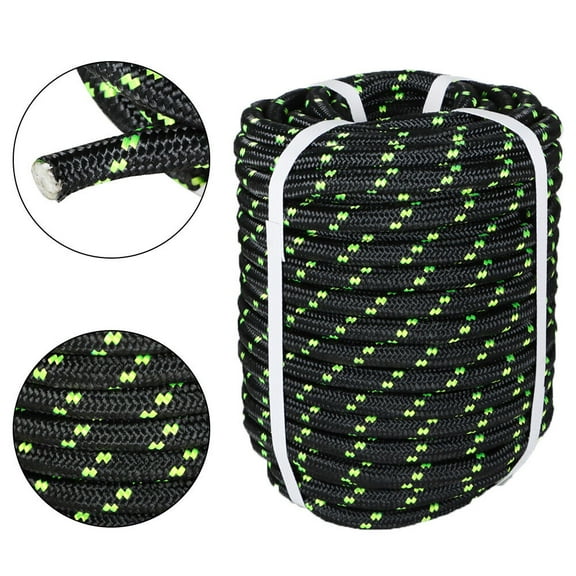 1/2" 200' Bull Rope Double Braid Polyester Rope 6180Lbs Breaking Strength, High Strength, Low Stretch, Torque Free