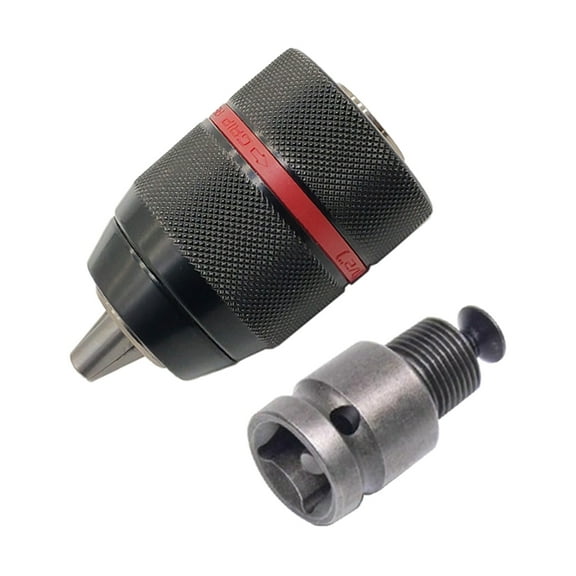 1/2-20UNF 1.5-13mm Keyless Metal Drill Chuck Quick Change Adapter Shank 1/4" Hex Square Fits Rotary-Hammer/Hammer-Drill