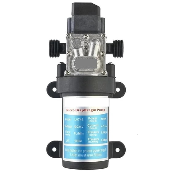 1/2" 24V 120W Electric Diaphragm Pump Self Priming Pump Household High-temperature Resistant Pump Water Pump Pressure Testing