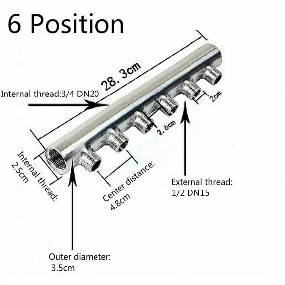 1/2 * 3/3/4/5/6/7 Position Water Distributor Pipe Connector Valve Water Knockout Drum Water Trap Connector Hydraulic Fittings