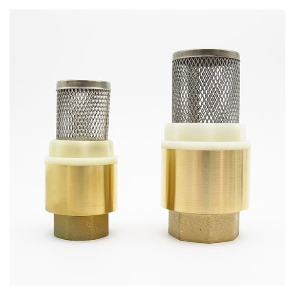 1/2" 3/4" 1" 1-1/4" 1-1/2" 2" BSP Female Thread Check Valve With Mesh Strainer Filter Bottom Valve Foot Valve For Water 3pcs ,Durable Materia