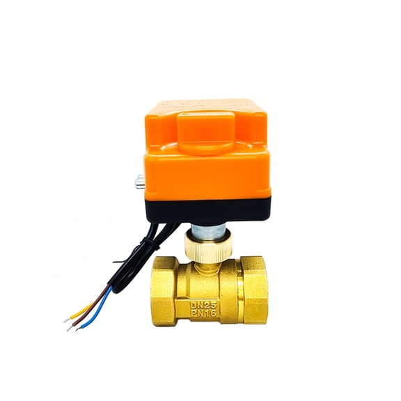 1/2" 3/4" 1" 2" Brass Electric Ball Valve Three Wire Two Control Two Way Electric Actuator With Manual Switch 220 24V 12V