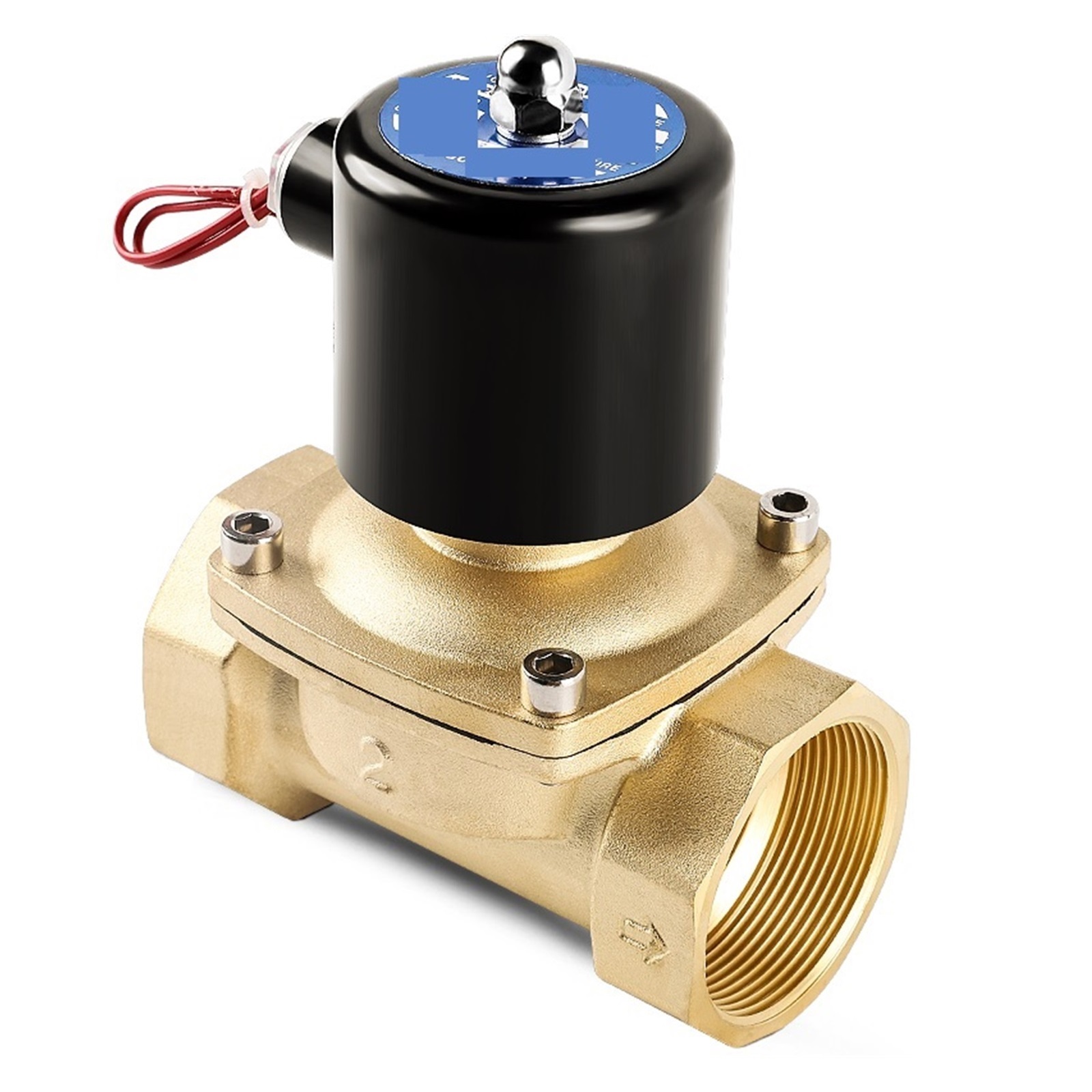 1 2 3 4 1 2 Normally Closed Brass Solenoid Valve 24VDC 12VDC 24VAC 
