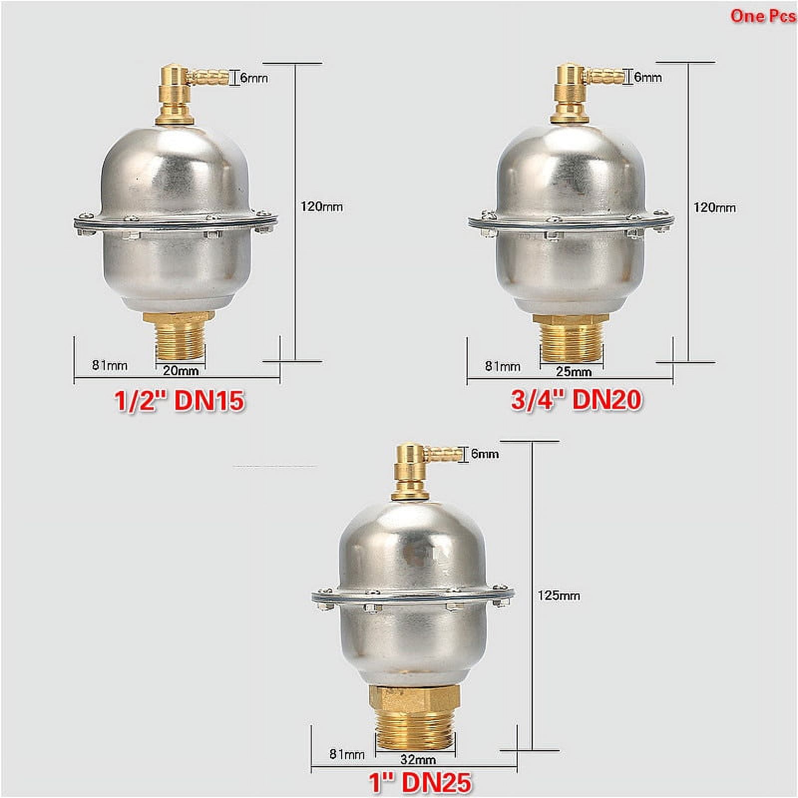 1/2" 3/4" 1" BSP Boiler Air Vent Valve Auto Brass Exhaust Valve
