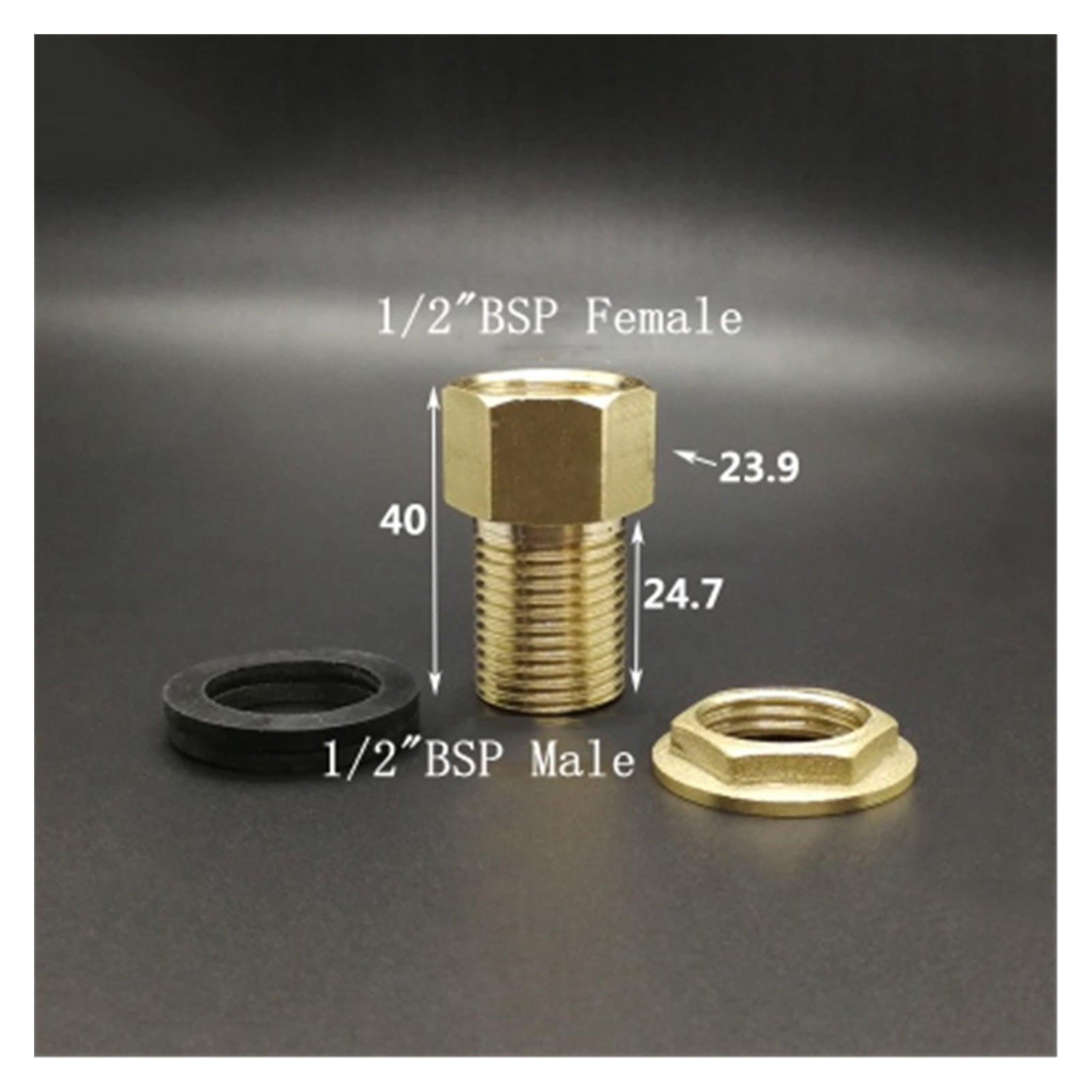 1/2" 3/4" 1" Male BSP Brass Pipe Single Loose Key Swivel Fitting Nut Water Tank Jointer