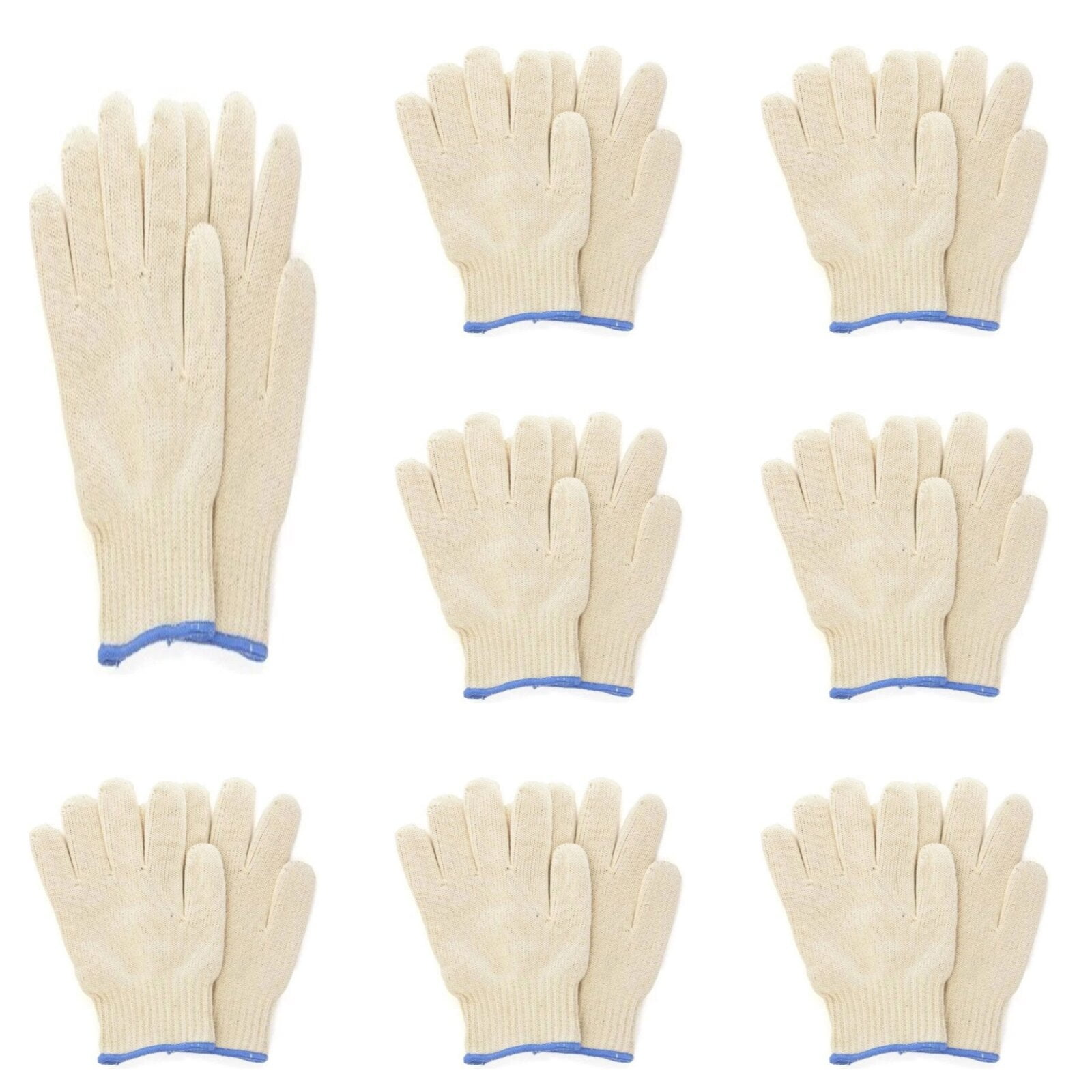 1/2/3/4/5/6/7/8 Pairs Cotton Work Heat Oven Gloves with Fingers Kitchen ...
