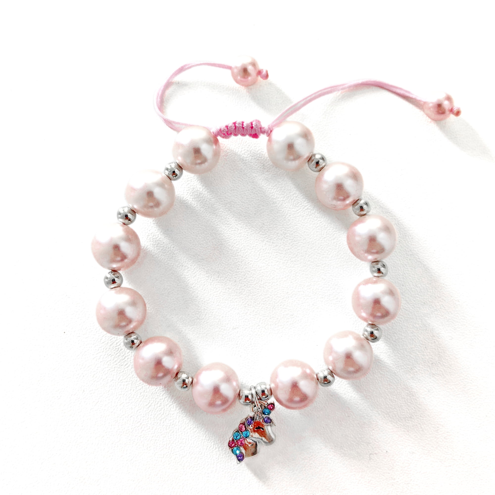 1/2/3/4/5/6/7/8 year old girl birthday gift, Adjustable Pink Pearl and