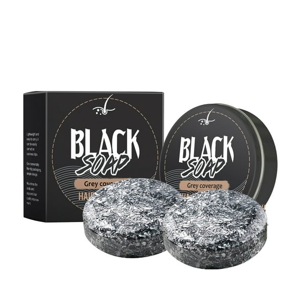 1/2/3/4/5 Pcs Gray Hair Reverse Bar Soap,Natural Black Soap for Hair & Beard Darkening, Black Hair Soap for Deep Clean, Moisturizing & Scalp Care for Men Women