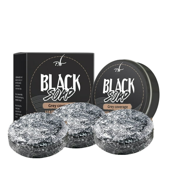 1/2/3/4/5 Pcs Gray Hair Reverse Bar Soap,Natural Black Soap for Hair & Beard Darkening, Black Hair Soap for Deep Clean, Moisturizing & Scalp Care for Men Women