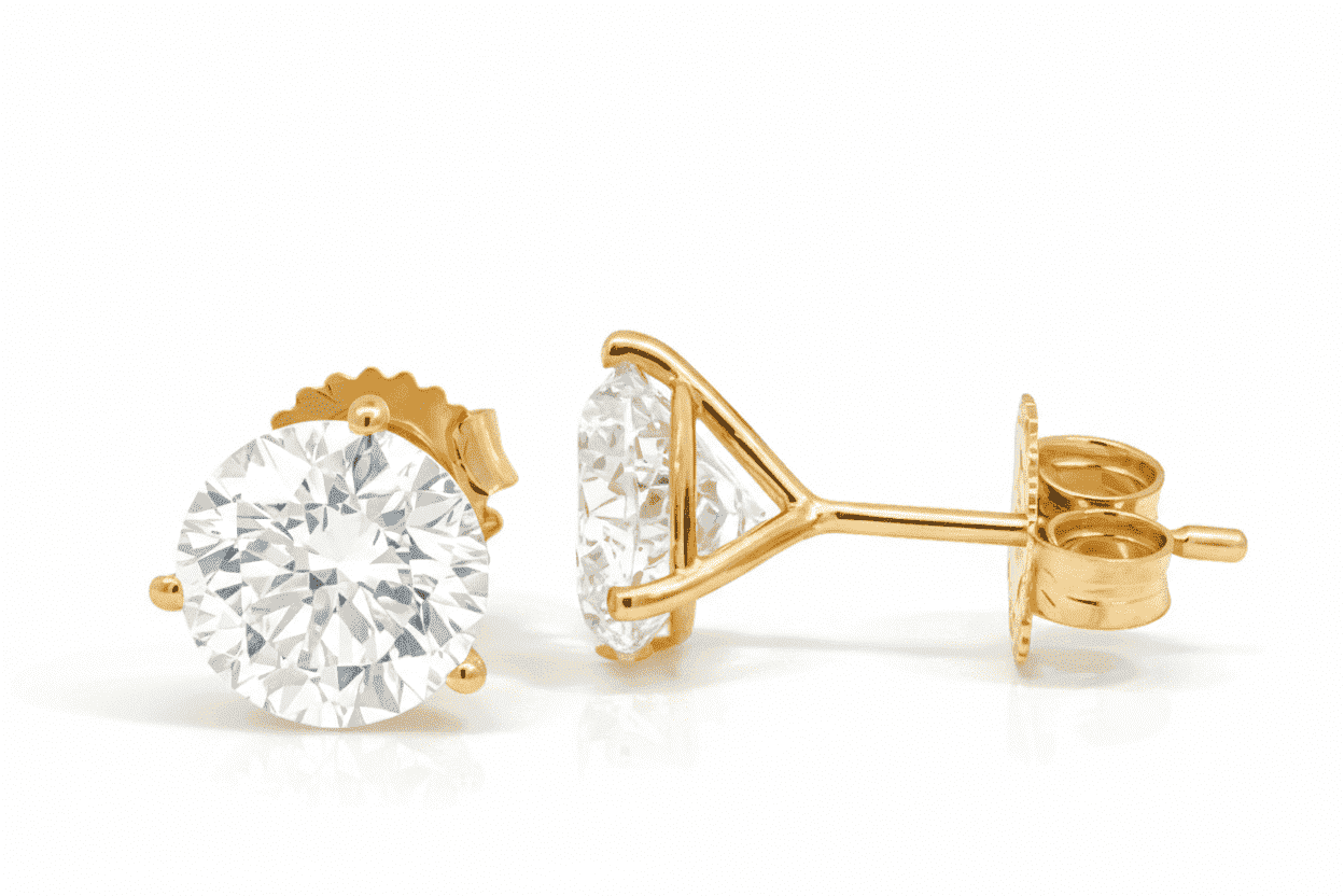 Anamira 2 CT TW Certified Lab Grown Diamond Stud Earrings in 14K Gold for Women