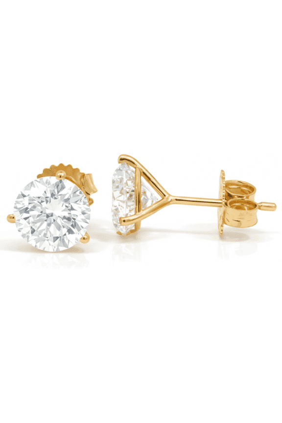 4 CT TW Certified Lab Grown Diamond Stud Earrings in 14K Gold for Women