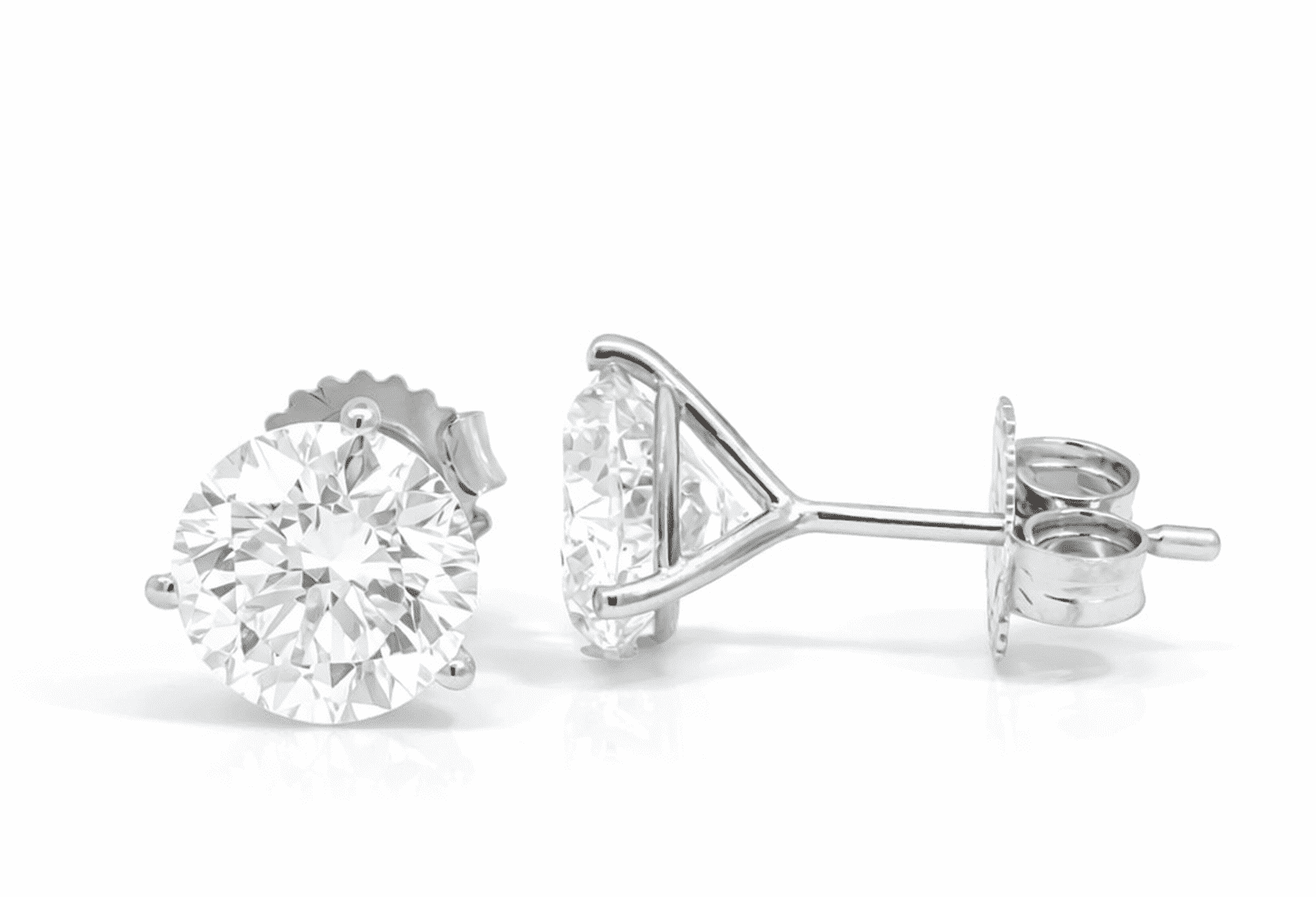 Anamira 3 CT TW Certified Lab Grown Diamond Stud Earrings in 14K Gold for Women