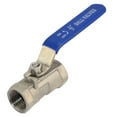 1/2"3/4" Female Threaded 1 piece Ball Valve Stainless SS 316 Steel OIL