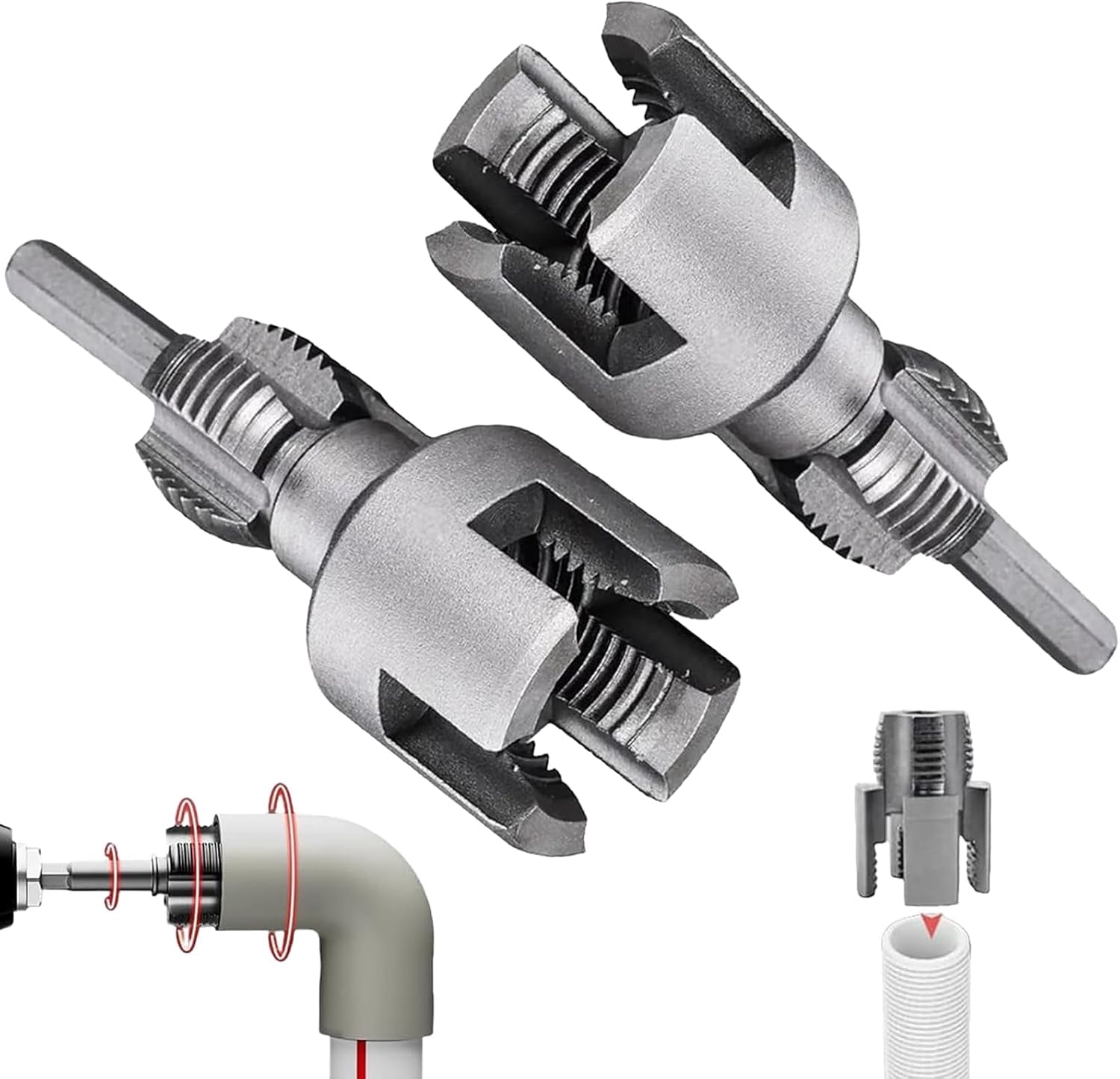 1/2'' 3/4'' PVC Pipe Thread Cutting Tool, 2026 New Integrated Internal ...
