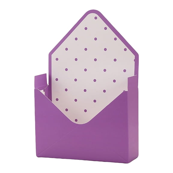 1/2/3/4 Pcs Envelope Flower Gift Box (13.8"), Foldable Cardboard Floral Bouquet Packaging Carrier, Handheld Paper Basket for Valentine's Day & Wedding (19 Styles)