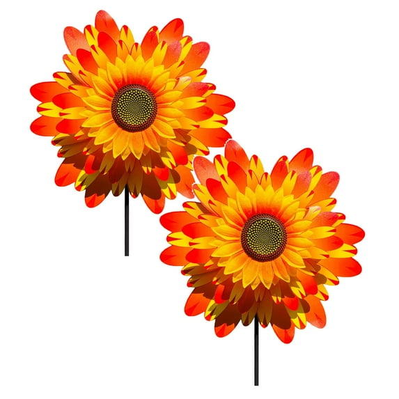 1/2/3/4 Pcs Sunflower Yard Windmills 30 In Colorful Flowers Outdoor Wind Spinners for Patio Garden,Home Holiday Party Windmills Decor for Mother's Day alentine's Day Birthday Anniversary