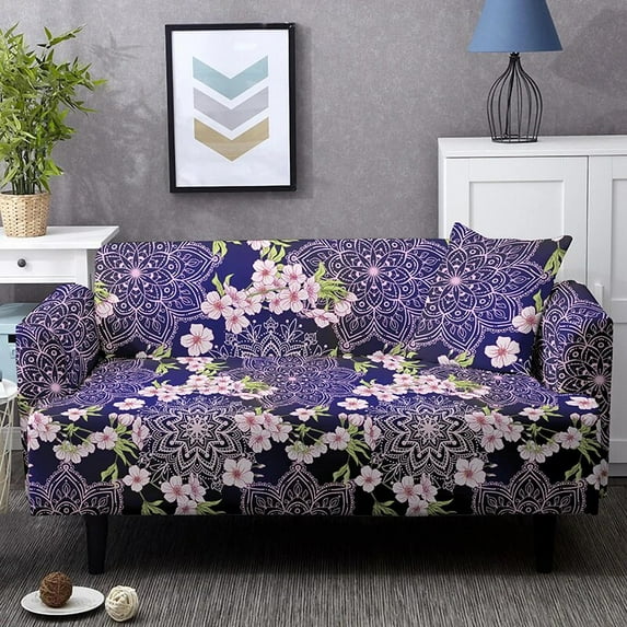 1/2/3/4 Seater Fashion Flower Print Sofa Covers Armchair Loveseat Couch Cover Stretch Soft Washable Slipcovers For Living Room