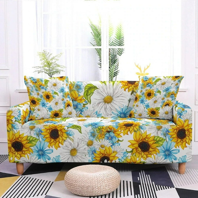 1 2 3 4 Seater Flower Flora Print Elastic Sofa Cover Universal Stretch Sofa Slipcovers for Living Room Couch Cover Furniture Decoration Walmart