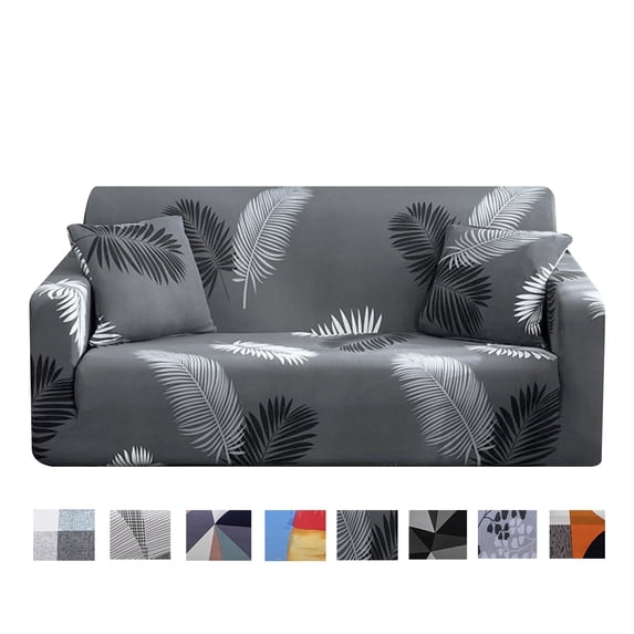 1 2 3 4 Seater Printed Sofa Cover Couch Slipcover, Elastic Stretch Armchair / Loveseat / Couch Sectional Sofa Slipcover Furniture with 1 Pillowcase Protector Dog Pet