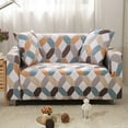 thumbnail image 1 of 1 2 3 4 Seater Printed Sofa Cover Couch Slipcover, Elastic Stretch Armchair / Loveseat / Couch Sectional Sofa Slipcover Furniture with 1 Pillowcase Protector Dog Pet, 1 of 8