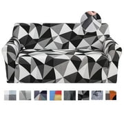 1 2 3 4 Seater Printed Sofa Cover Couch Slipcover, Elastic Stretch Armchair / Loveseat / Couch Sectional Sofa Slipcover Furniture with 1 Pillowcase Protector Dog Pet