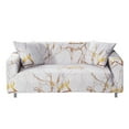 thumbnail image 1 of 1/2/3/4 Seater Printed Sofa Covers Stretch Elastic Couch Slipcover Protector Removable Washable for Dining Room， White Marble, 1 of 6