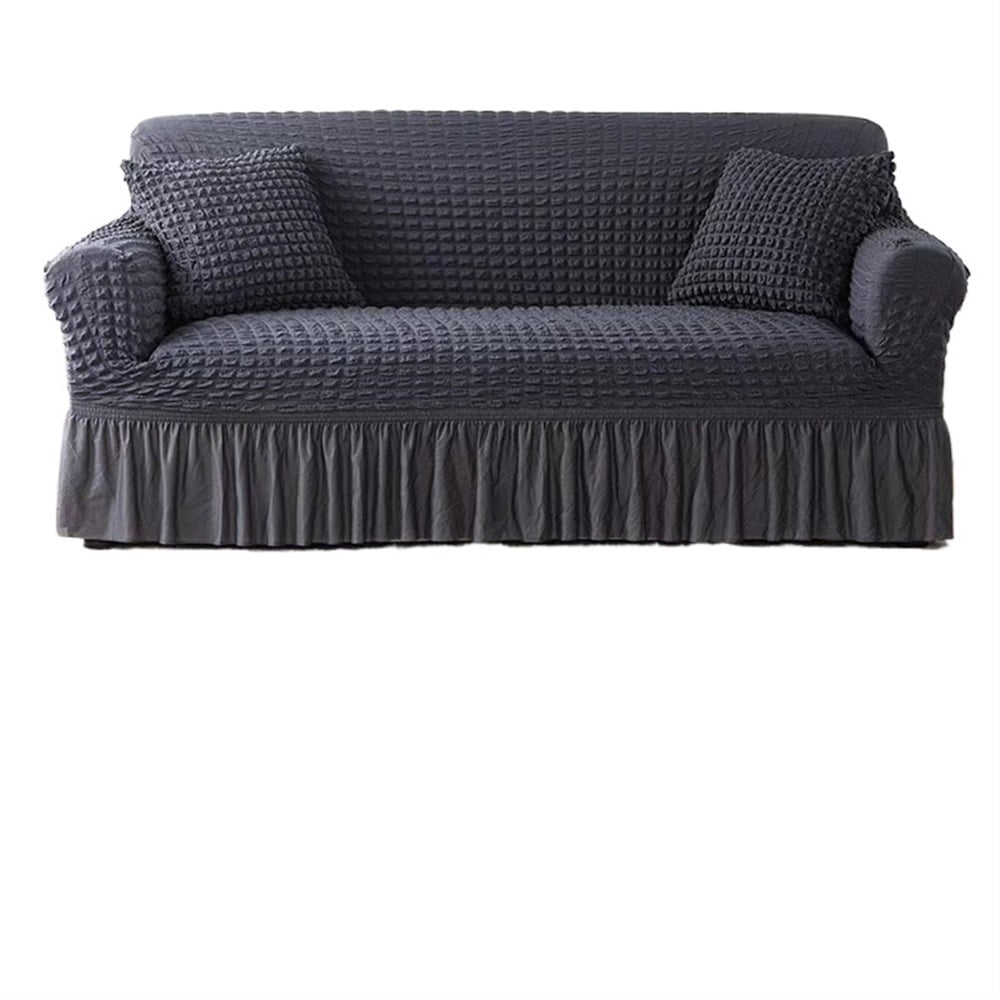 1/2/3/4 Seater Seersucker Sofa Slipcover High Stretch Couch Cover Sofa Protector Elastic Corner Couch Covers