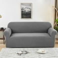 thumbnail image 1 of 1/2/3/4 Seater Soft Touch Plush Stretch Fabric Sofa Cover, Nonslip Luxury Thick Stretch Sofa Slipcovers Ultra Soft Plush Couch Protector with Elastic Band, Perfect for Home Decor,Grey, 1-Piece, 1 of 6
