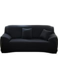 thumbnail image 1 of 1/2/3/4 Seater Stretch Sofa Elastic Cover Jacquard Slipcover Waterproof Covers Couch Sofa (Silk-Black,S-1-seat 90-140CM), 1 of 7