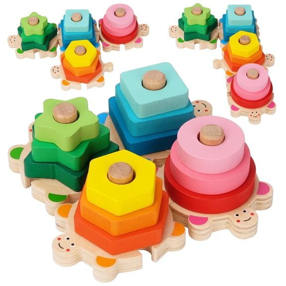 Montessori Gift, Educational Sensory Stacking Toys, Wooden Shape Sorter Toy