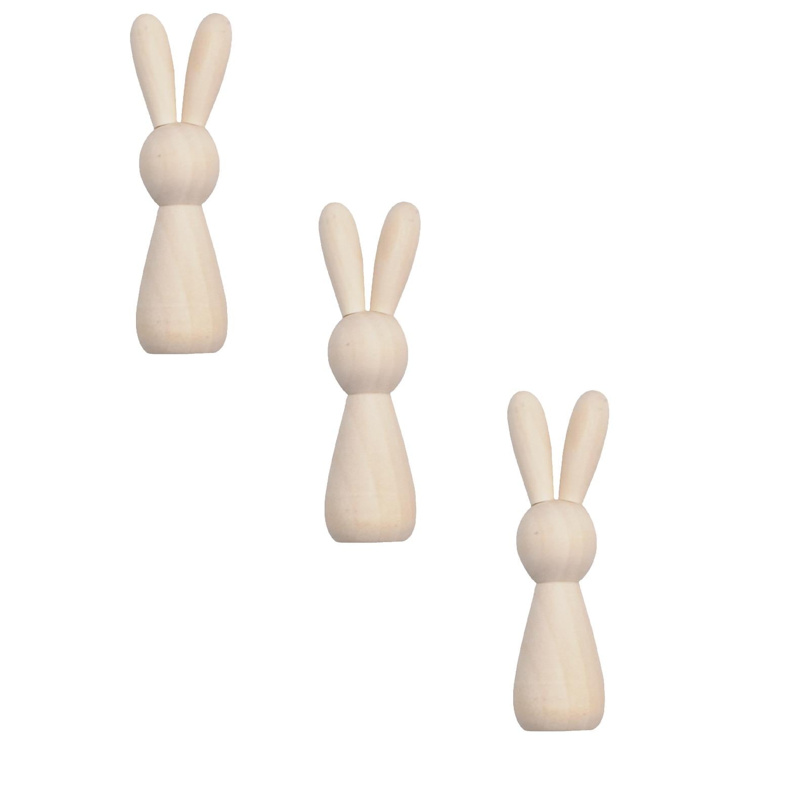 20PCS Unfinished Wooden Peg Dolls With Mushroom Heads - DIY Craft Blanks For Painting & Decorating