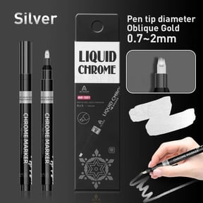 1/2/3/4Pcs Chrome Mirror Marker Pen, 0.7mm 1mm 2mm DIY Reflective Paint Pen, Permanent Gold Silver Copper Marker Model Painting