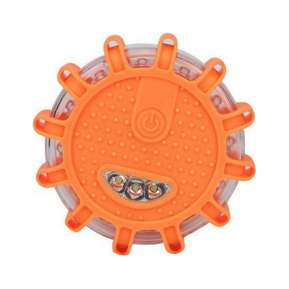 1/2/3/4Pcs LED Road Flares,Magnetic Base Flashing Warning Roadside Emergency Disc Marine Flashing Warning Light for Car Boat Truck