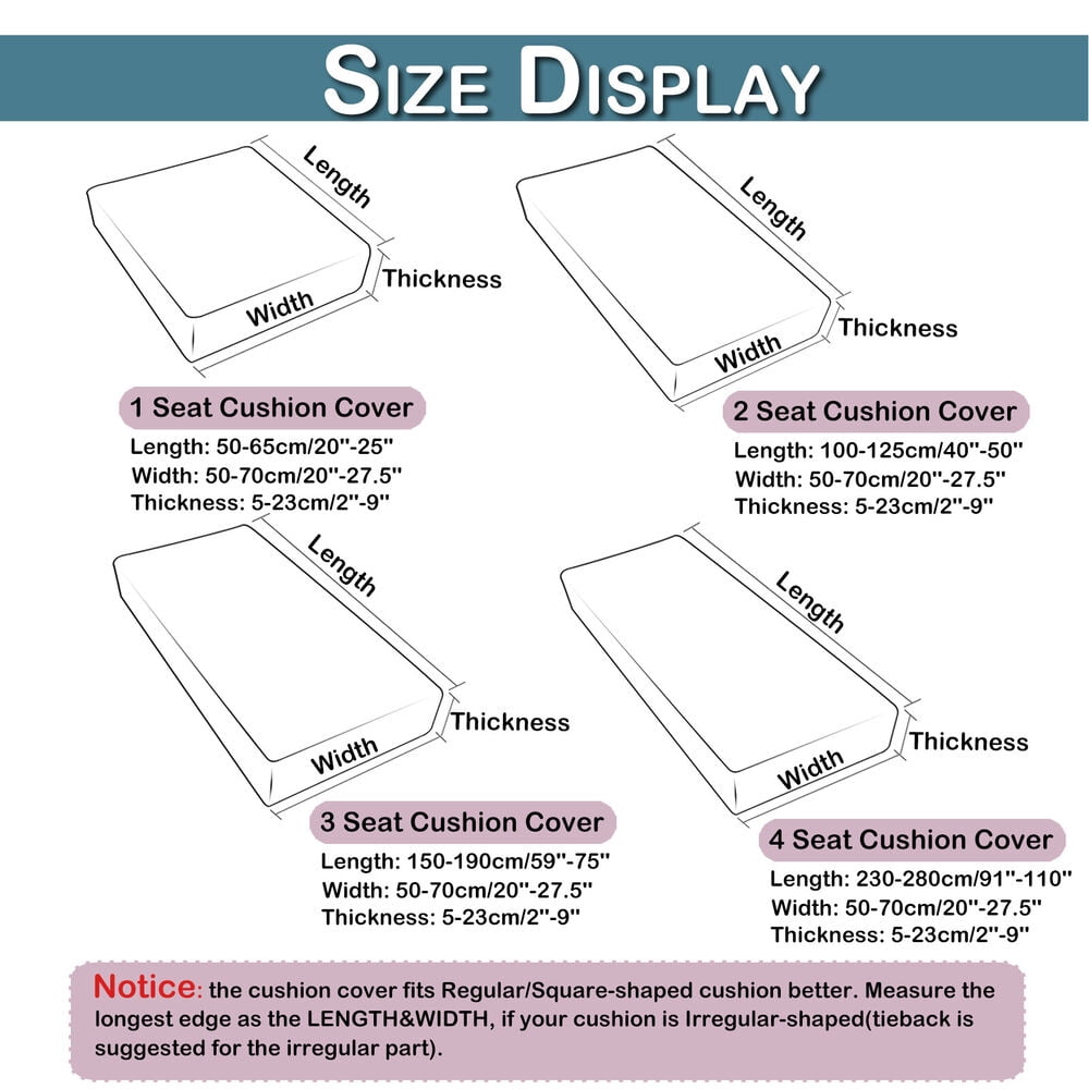 1/2/3/4Seater Stretch Velvet Sofa Cushion Cover Couch Seat Bottom