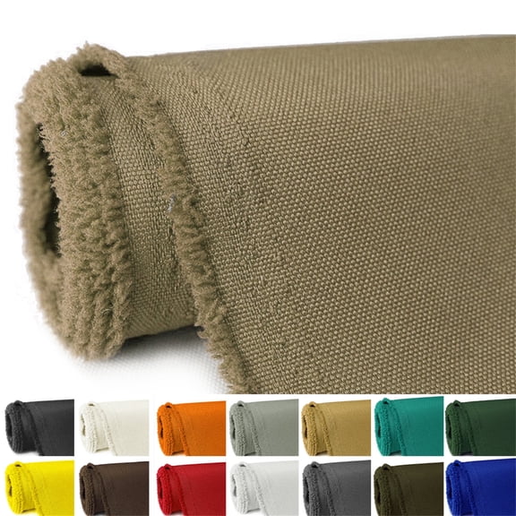 1/2/3/5/10 Yards Waterproof Canvas Fabric 600D Home Decor Fabric 58" Width UV Heat Resistant Heavy Duty Marine Fabric by the Yard, Khaki