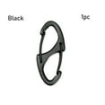 thumbnail image 1 of 1/2/3/5/10pcs Portable Snap Clip Outdoor EDC Tool Mini Key Chain Ring Metal Carabiner Keychain Hanging Hook Release Buckle BLACK 1PC, 1 of 1