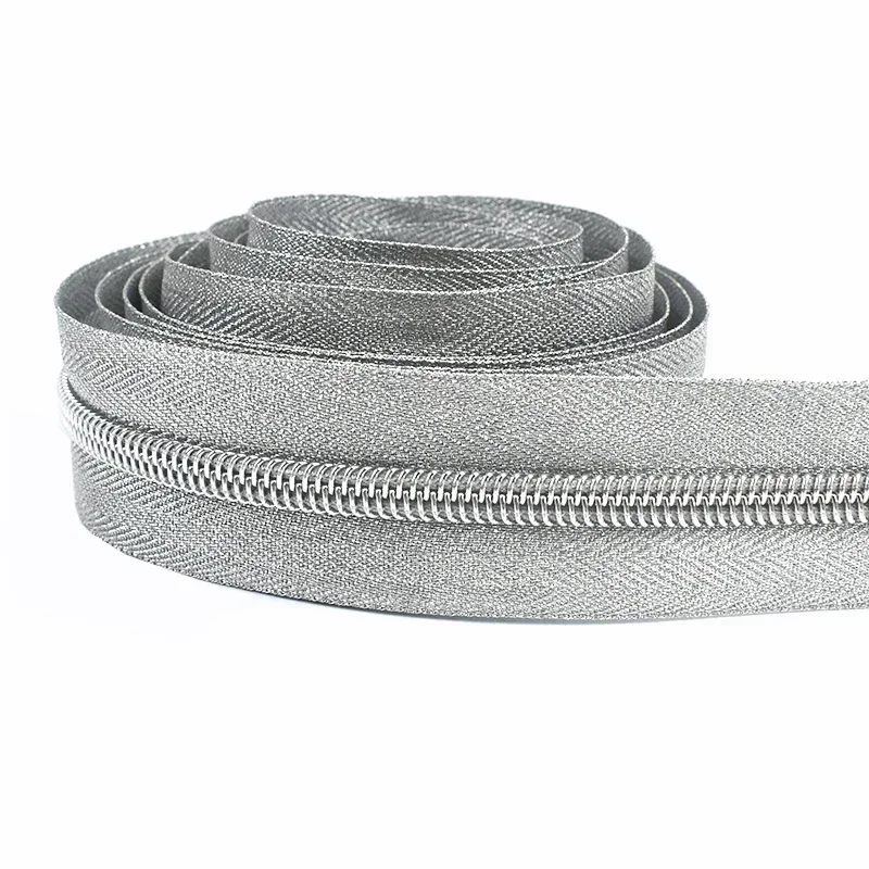 1/2/3/5M 5 Nylon Zipper for Sewing Bag Coil Zippers Tapes By The Meter