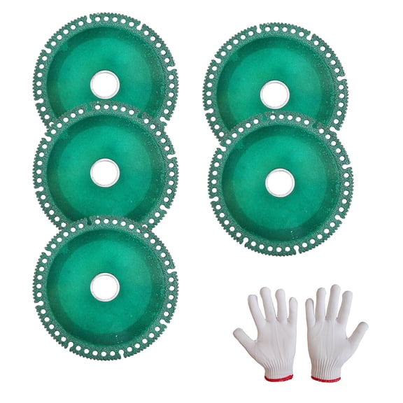 1/2/3/5Pcs Diamond Saw Blade Brazed Cutting Disc With Gloves Set 4inch 20mm Bore Stone Steel Iron Rebar Cutting Angle Grinder