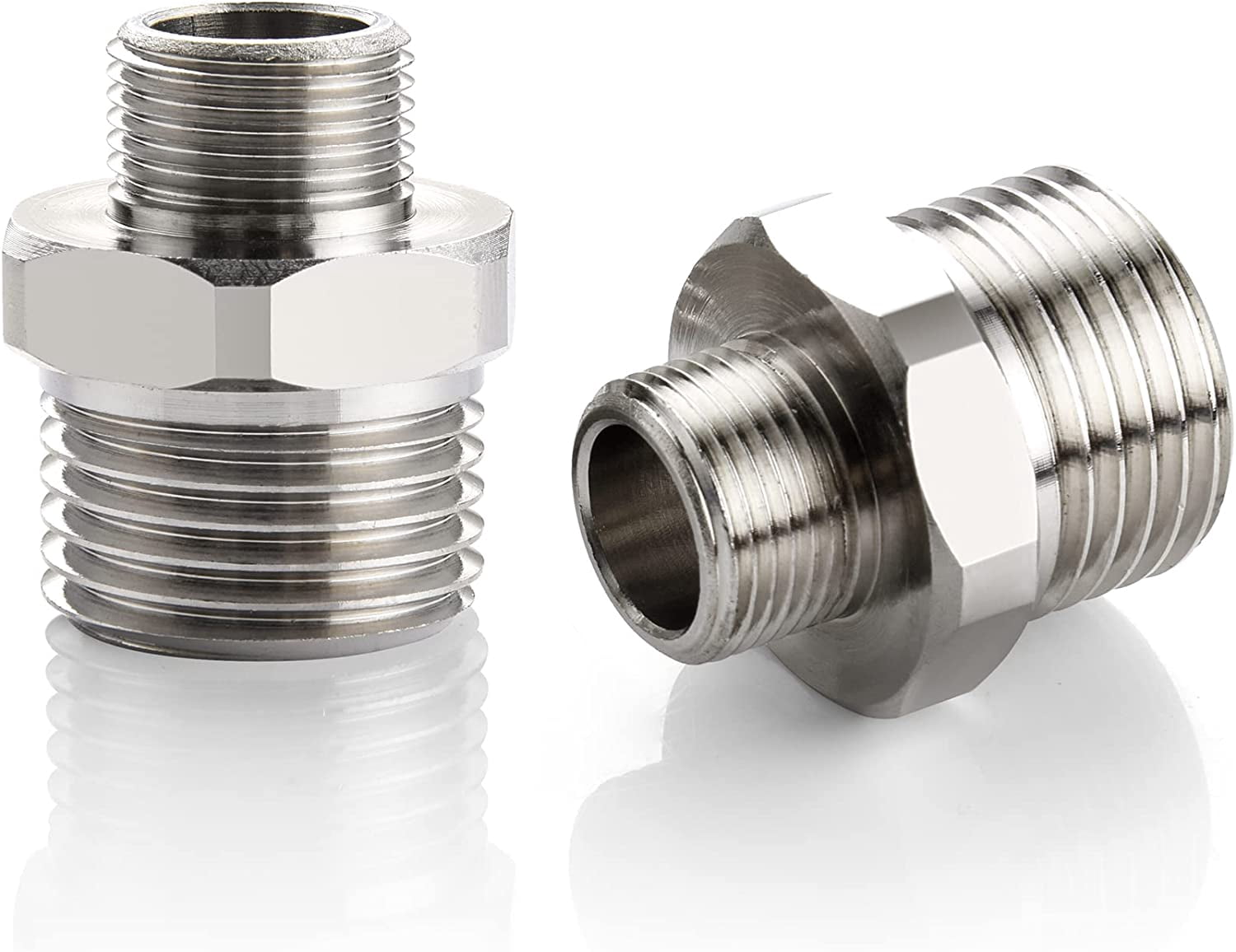 Compression Reducer Fitting 1/2 to 3/8 Reducer Faucet Adapter - Compression Brass Pipe Fitting, 3/8 ...