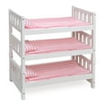 thumbnail image 1 of 1-2-3 Convertible Doll Bunk Bed with Bedding and Free Personalization Kit - Pink/Stripe, 1 of 11