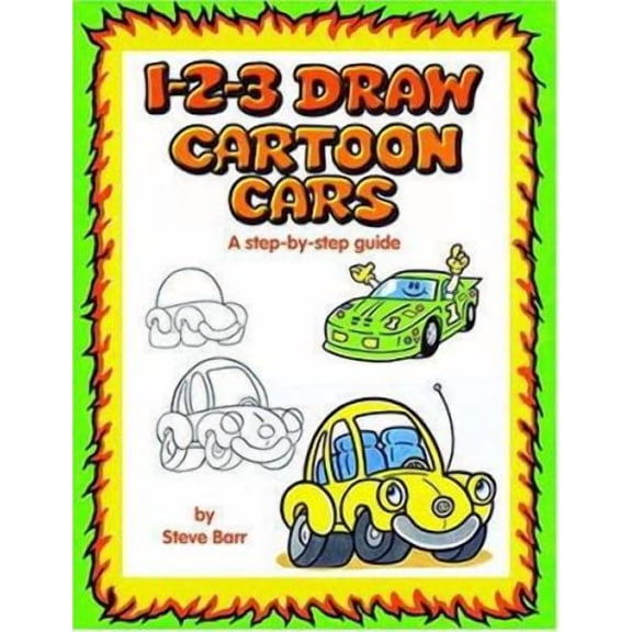 Pre-Owned 1-2-3 Draw Cartoon Cars (Paperback) by Steve Barr